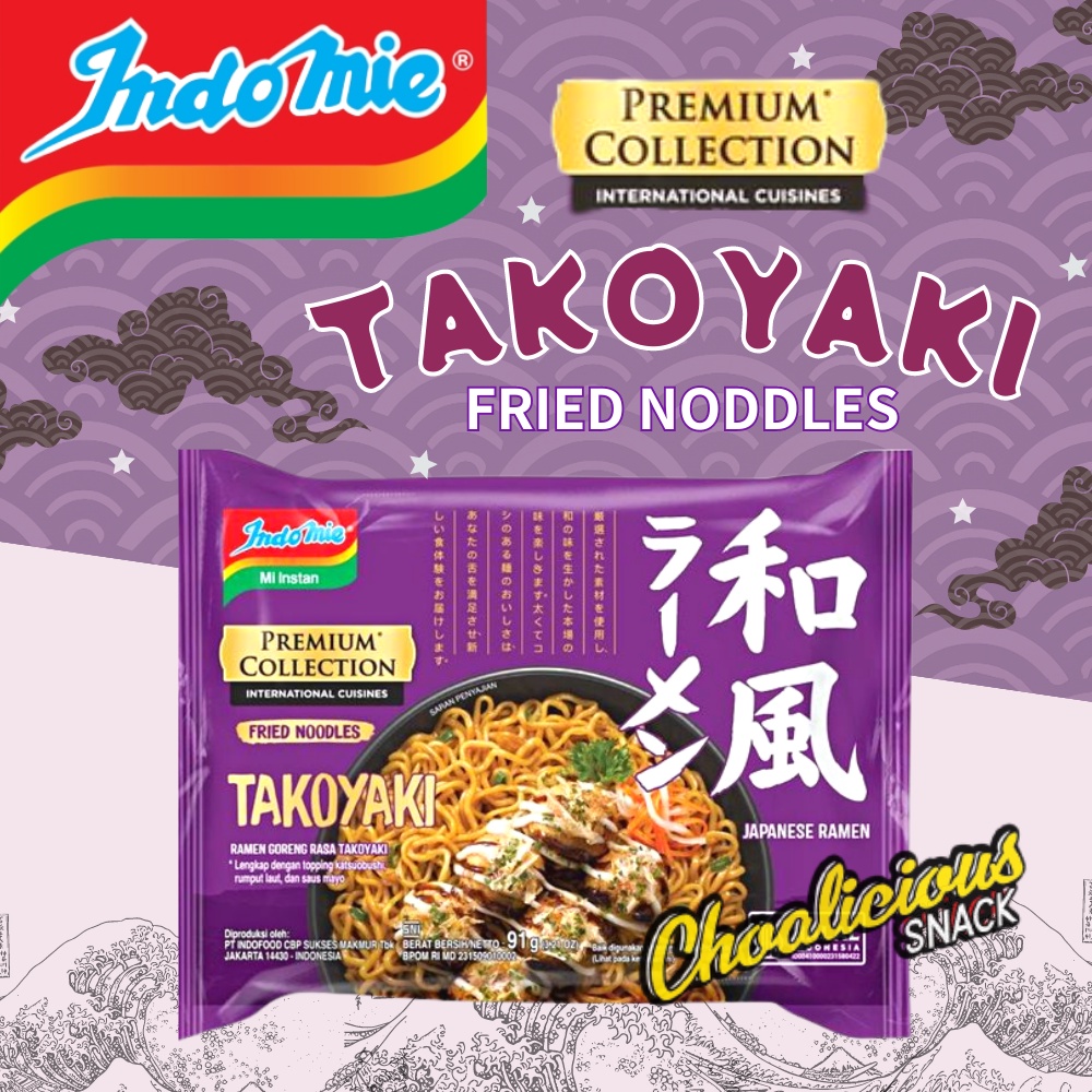 Indomie Japanese Takoyaki Fried Instant Noodles @91 gram | Shopee ...