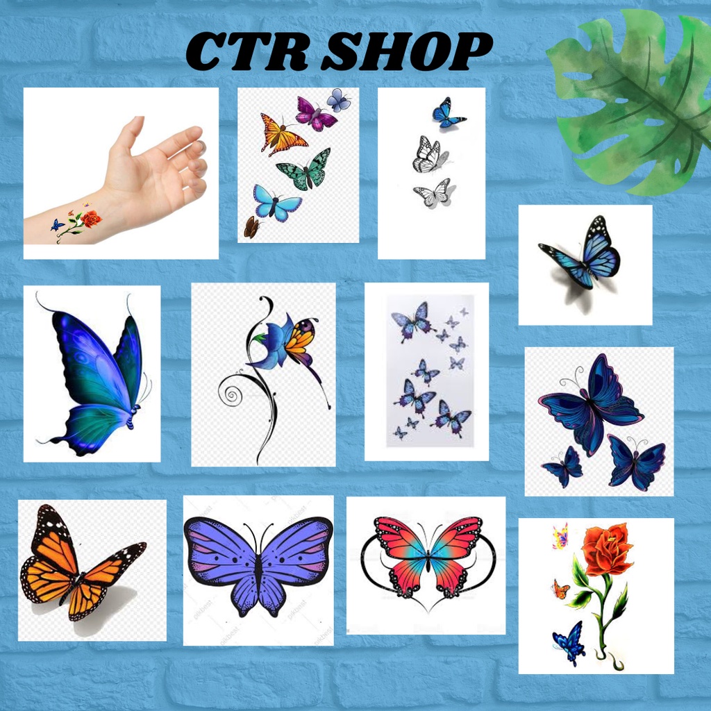 Butterfly temporary Tattoos Long Lasting temporary Tattoos Waterproof