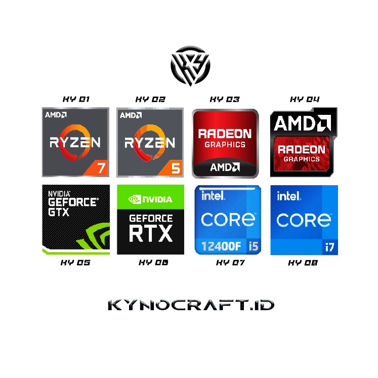 Geforce Nvidia Gtx Graphics Logo Sticker | Amd ryzen | Intel Gaming ...
