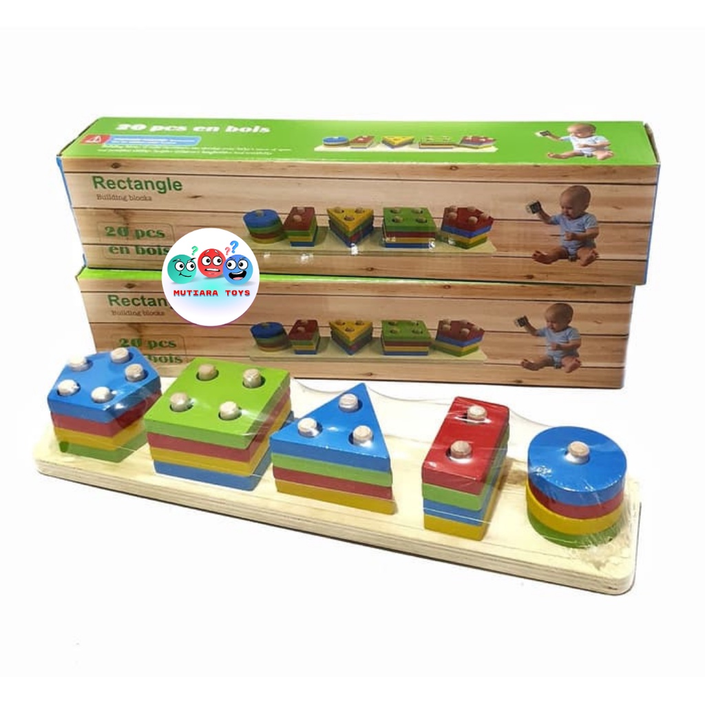 MUTIARATOYS Rectagle Building Block Wooden Toy No.888-3 | Shopee ...