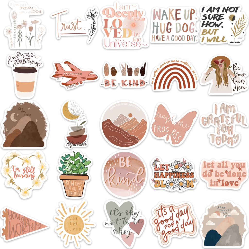 50pcs Boho Style Classic Jesus Christians Religion Sayings Stickers ...