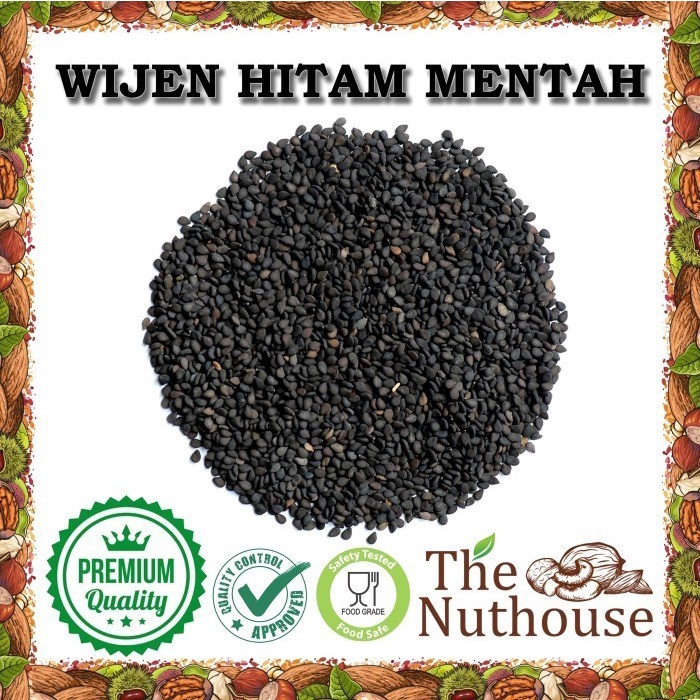 HITAM 1kg Black Sesame Seeds RAW/RAW Black Sesame Seeds [Premium ...