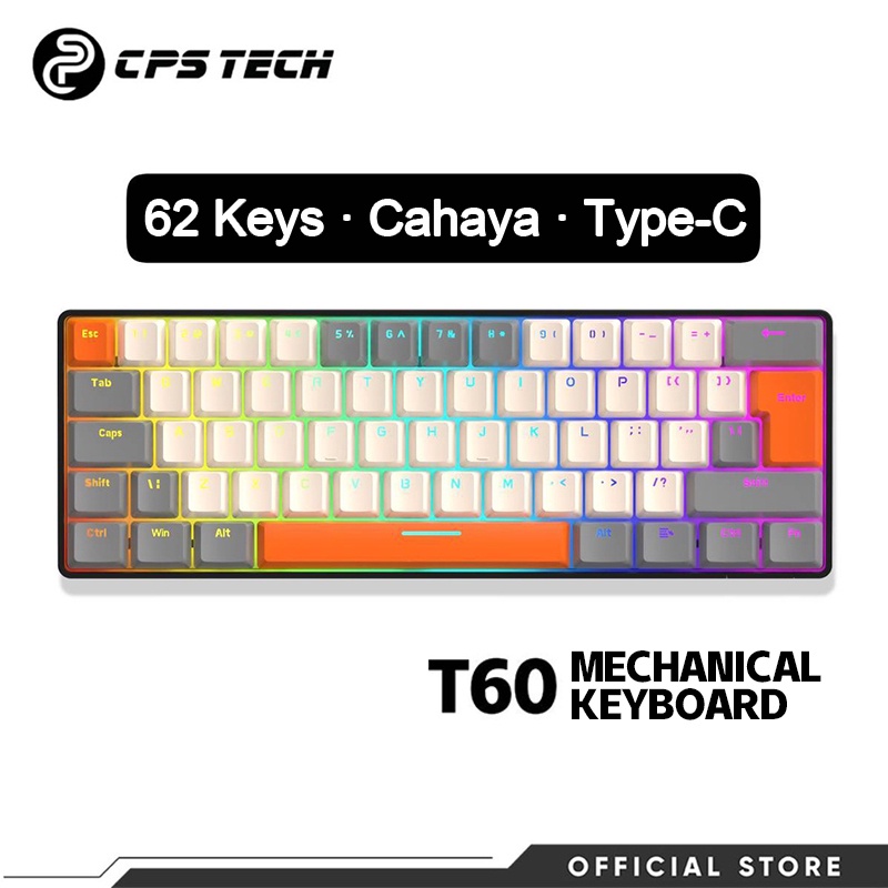 Cpstech T60 Rgb Mechanical Keyboard Type-C Wired Gaming Backlight ...