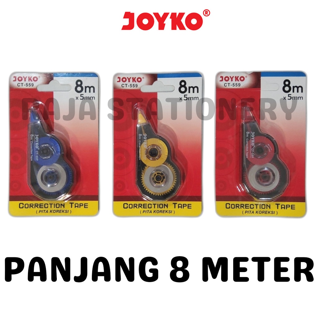 JOYKO CORRECTION TAPE 8m TIPEX JOYKO PAPER TYPE X TIP CT-559 [12PCS ...