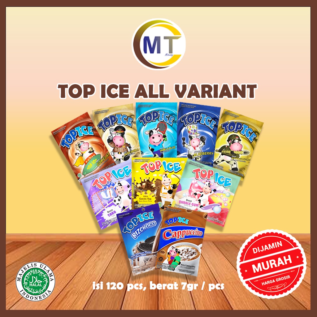 Top Ice All Flavors All Variant 3 Complete Top Ice Sachet Drinks Powder