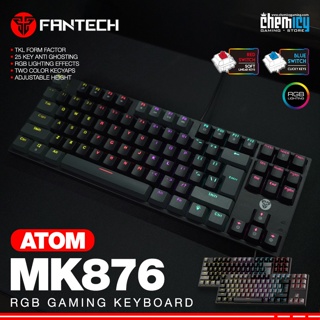 Teclado mecánico ATOM TKL MK876 Black