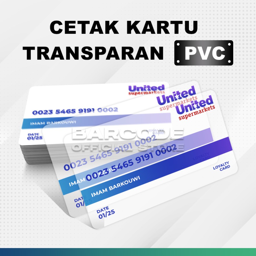 Custom Preprinted Card Transparent PVC Member Cards 100 Pcs | Shopee ...
