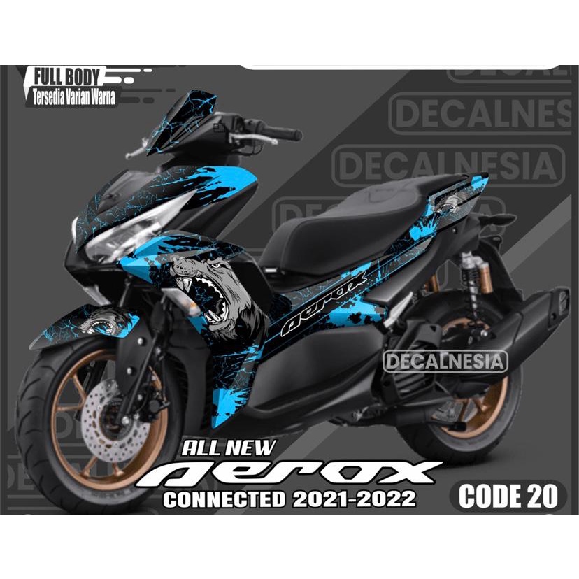 Aerox Connected Decal Sticker 2021 2022 Full Body Aerox 155 Motorcycle ...