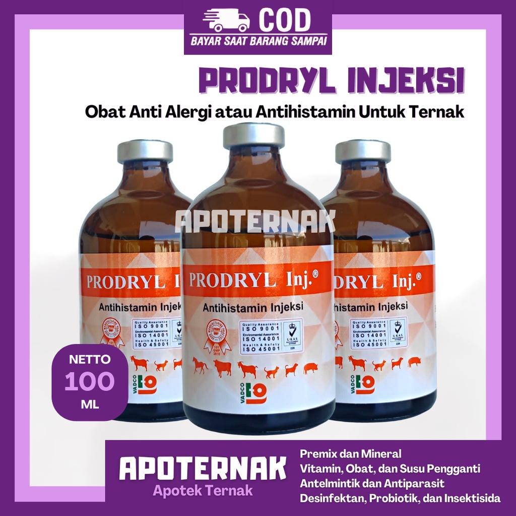 Prodryl Injection 100ml Antihistamine Anti Allergy (Similar To