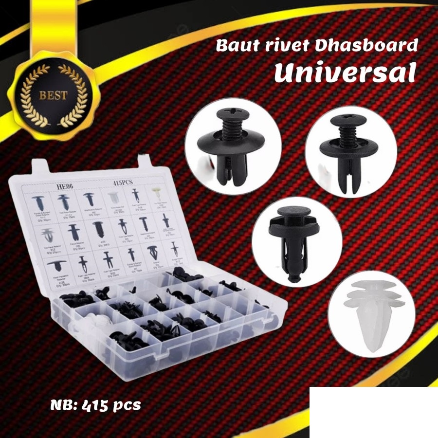 Universal Car Motorcycle Rivet Bolt set contains 415 PCS / Rivet Bolt ...