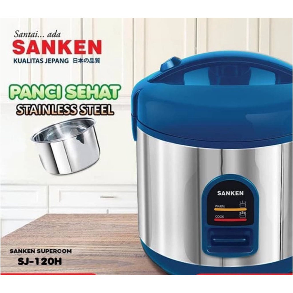 Sanken Rice Cooker 1 Liter Stainless Pan SJ 120H | Shopee Philippines