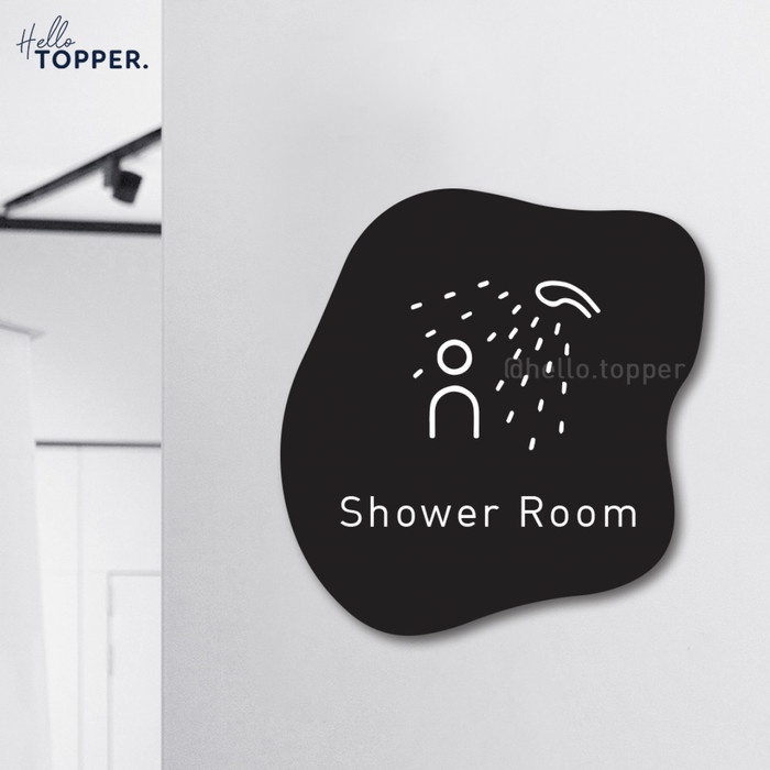 Shower Room Sign Board Acrylic Print Signage Acrylic Room Instructions ...