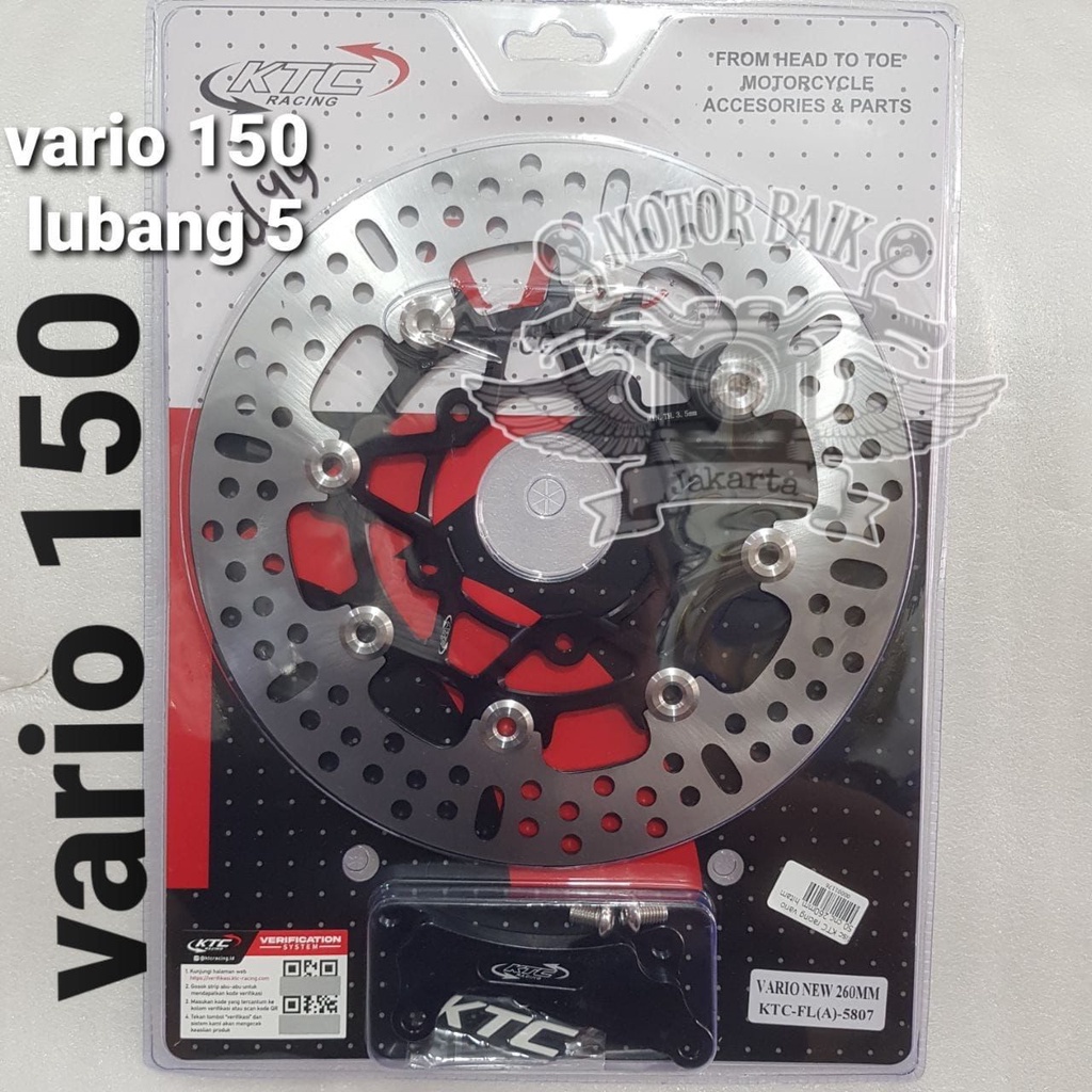 Vario 150 front disc disc 5 holes KTC racing original floating titanium ...