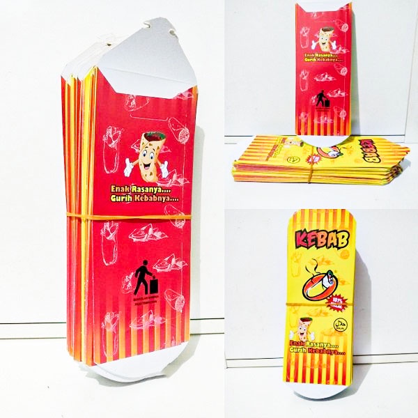 Small Full Color kebab Box 20pcs kebab Packaging kebab Packaging