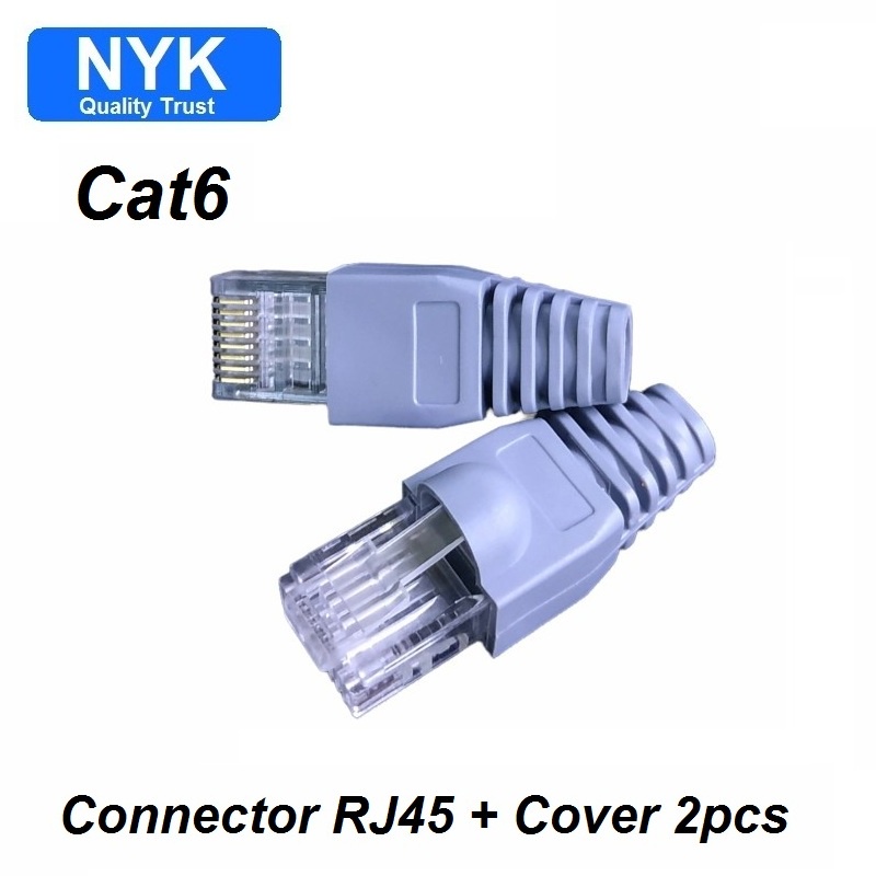 Rj45 Cat6 Plug Modular Connector + Cover (2pcs) | Shopee Philippines