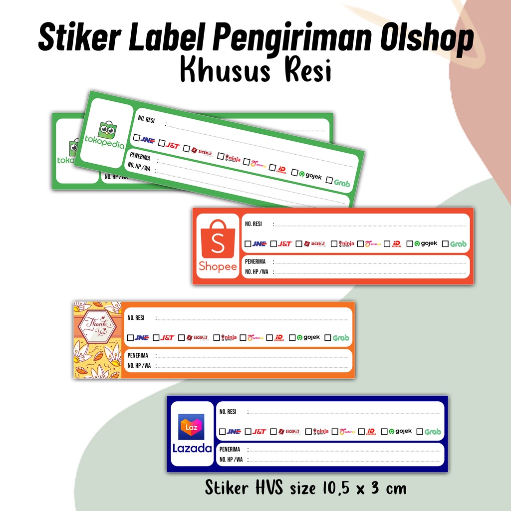 HIJAU Shopee Receipt Stickers/ Receipt Sending Stickers/ Receipt ...