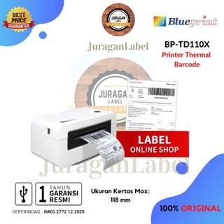 Blueprint BP TD110X Barcode Printer Thermal Label Receipt A6 USB ...