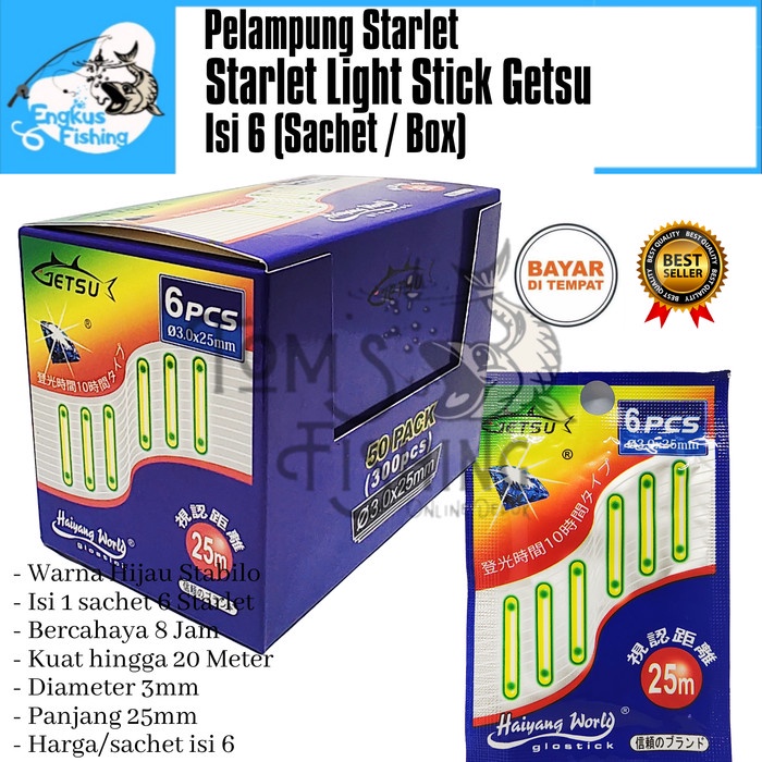 6-pack Elito Starlite Light Stick Fishing Buoy (Sachet/Box) | Shopee ...