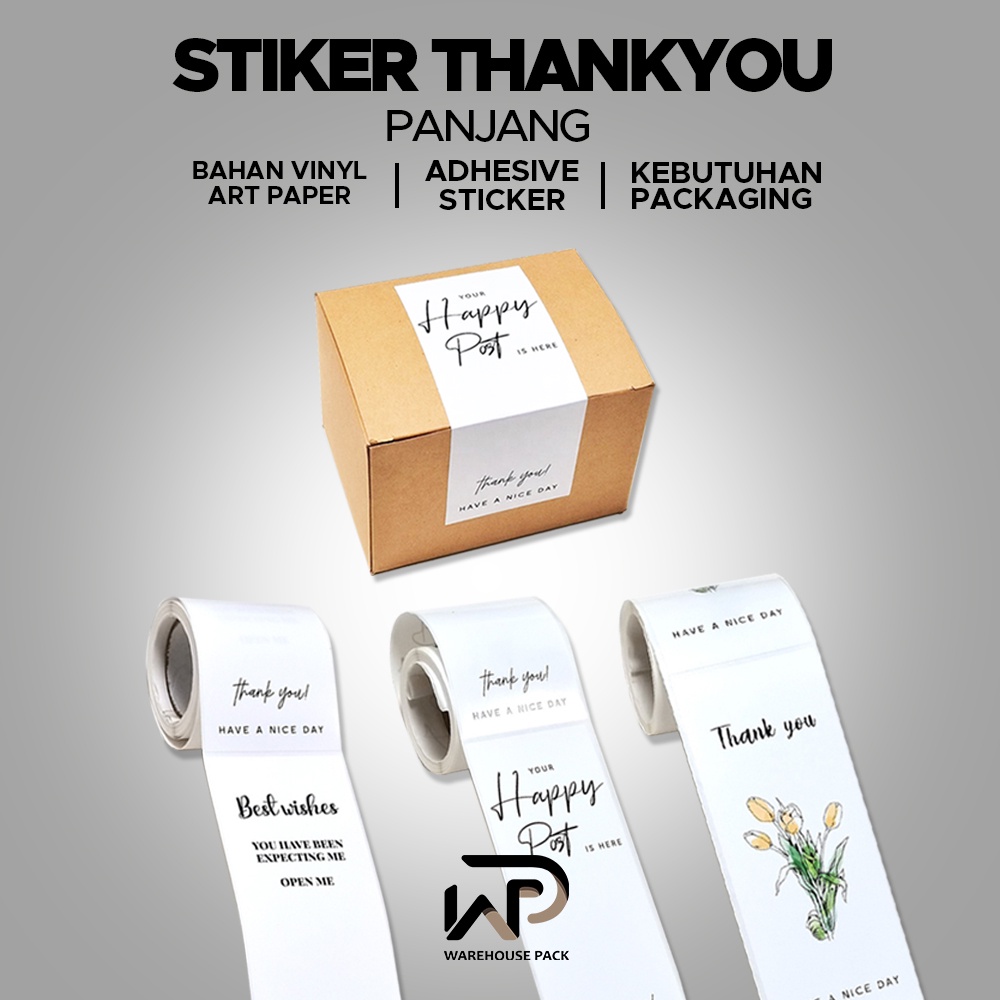 Long Thank You Sticker | Thank You Hampers Seal Sticker | Online Shop ...