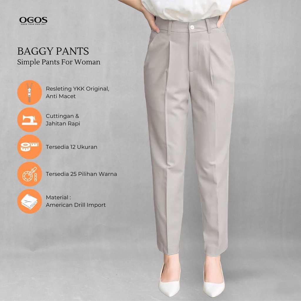 KATUN August | Series A BAGGY PANTS - Women's Long Work PANTS ...