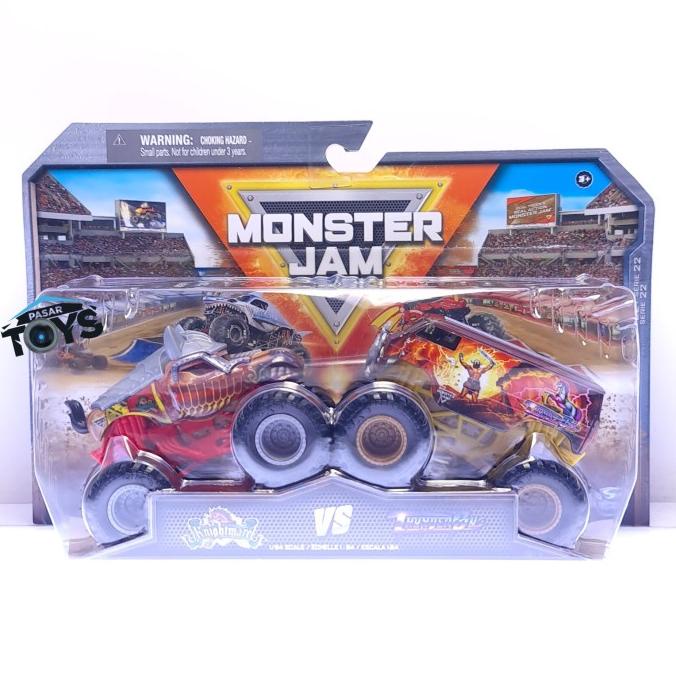 Monster Jam Knightmare vs Thunderbus 1:64 Duo Series 22 Monster Trucks ...