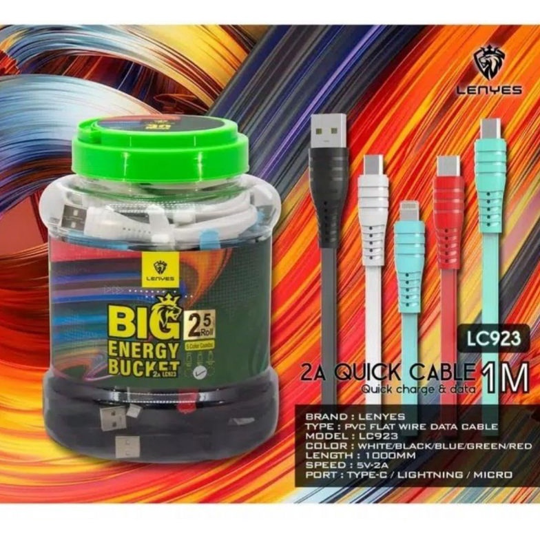 Send Directly.. Lenyes Lc923 Data Cable Original 1 Jar Contents 25pcs