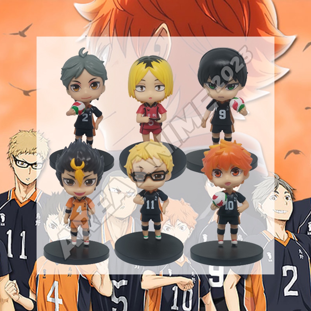 4 Pz/1 Set Haikyuu Figura Shoyo Hinata Tobio Kageyama Posizione di Dormire Kozume Kenma Tetsurou kuroo Gashapon Set Giocattolo Modello di Bambola  26