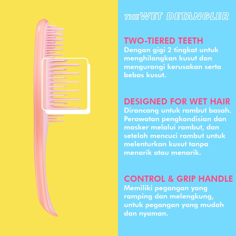 TANGLE TEEZER Naturally Curly TWD-NC-OP Wet Detangler 1 Pcs Hair Comb ...