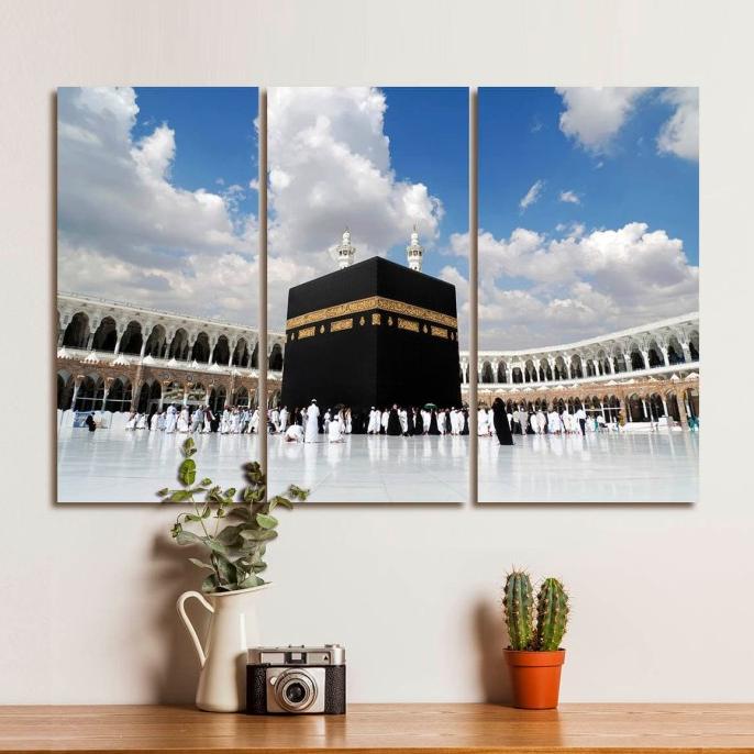 KAYU HIASAN DINDING Kaaba Wall Hanging Calligraphy Islamic Decoration ...