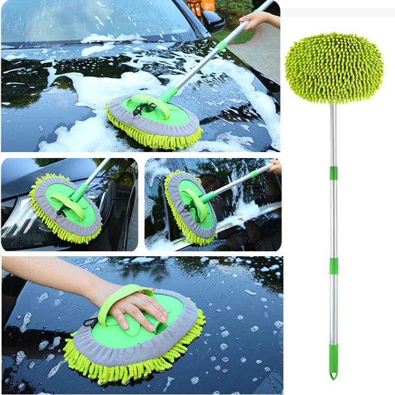 Car Washing Mop Car Cleaning Dust Wax Adjustable Mop Car Accessories ...
