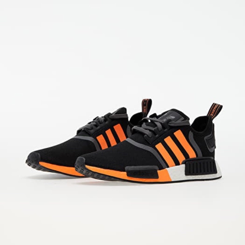 Adidas NMD R1 BLACK ORANGE ORIGINAL AUTHENTIC SNEAKERS | Shopee Philippines