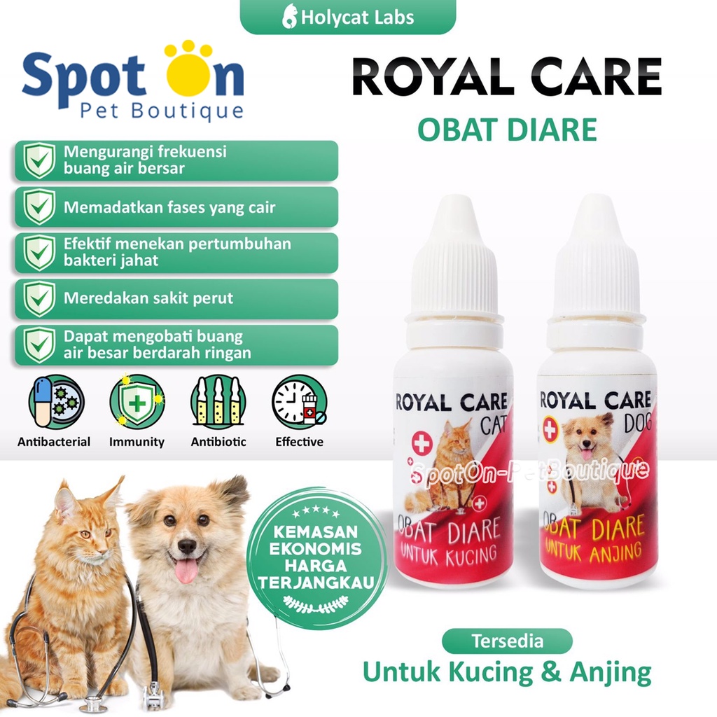 Royal Care Diarrhea And Mencret Medicine 10ml Cat & Dog Medicine by