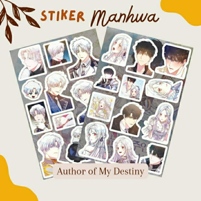 Sticker Manhwa Author of My Own Destiny Sticker A6 Waterproof Siegren ...