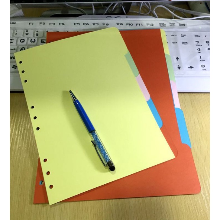 A5 colorful binder divider for 6 Ring and B5 for 9 5 sheets ofRing B5 ...
