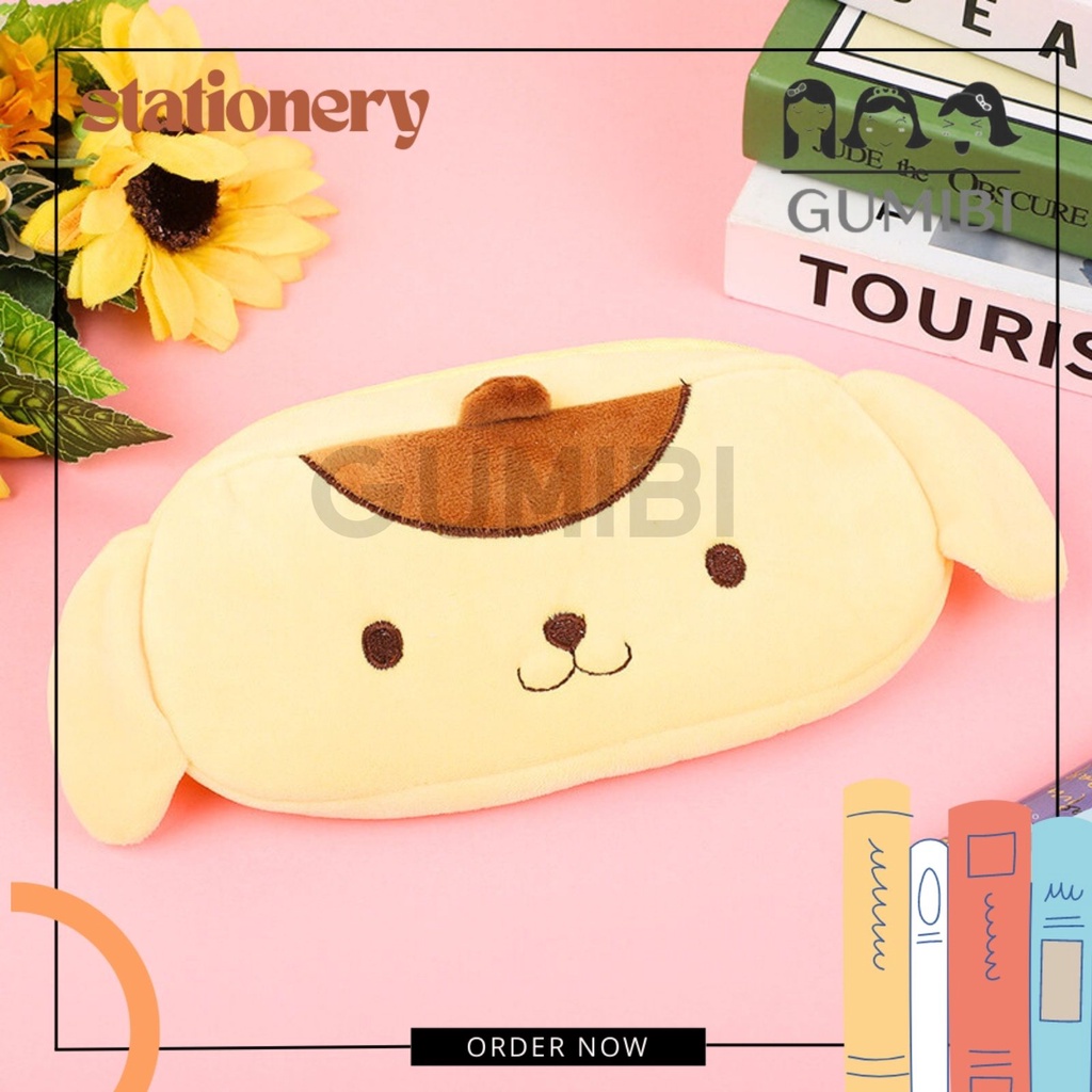 SANRIO PENCIL BOX PLUSHY SANRIO KUROMI CINAMOROL POM PURIN MELODY ...