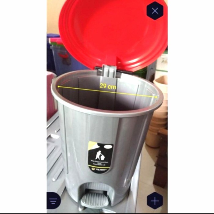 20-liter Ash Round Trash Trash/Trash Trash Trash/Trash Mpw | Shopee ...