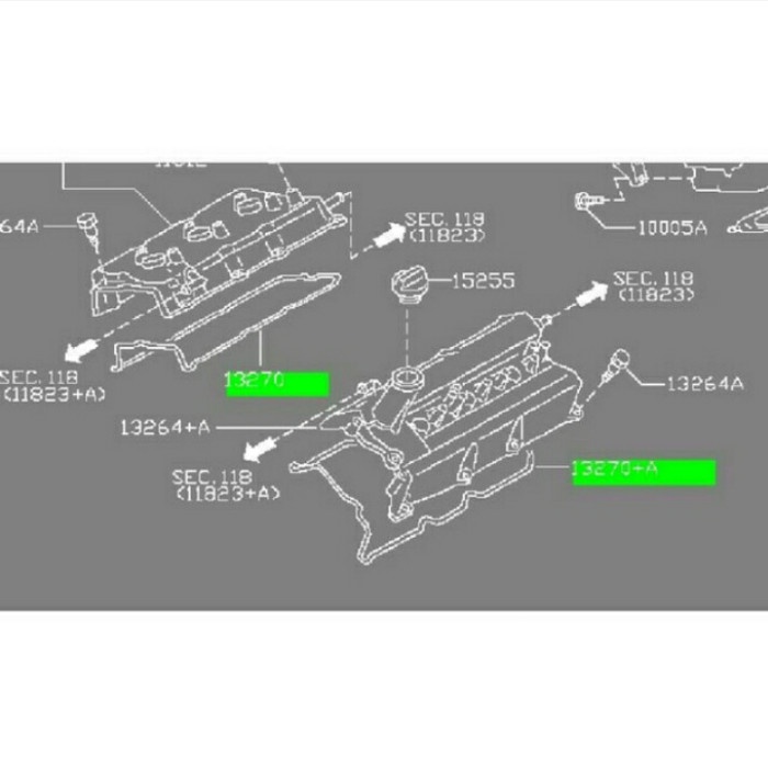 Nissan Teana J31 Elgrand E51 Gasket Rocker Cover Packing Valve Cap Or