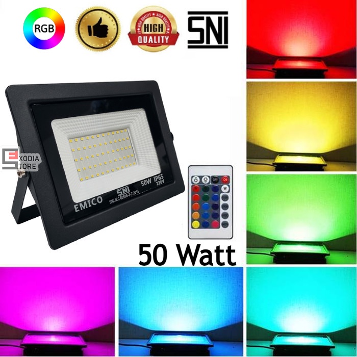 50 Watt Ip65 Smd Led Spotlight Floodlight Shooting Lamp - Rgb Remote ...
