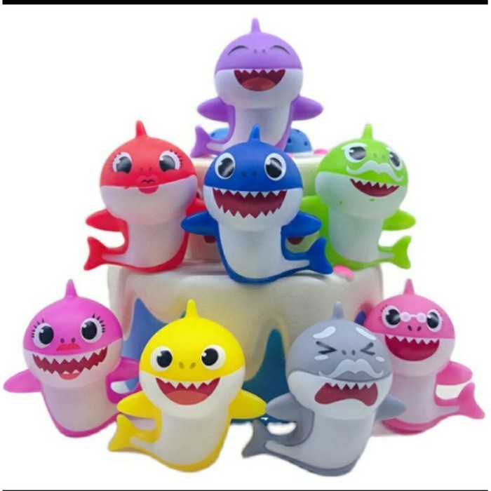 Yy00h7 Figure Set Cake Topper/Miniature Cute Baby Sharks Baby Shark