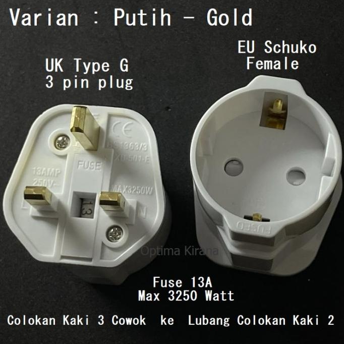 Over Plug 3 Legs Plug Uk Plug Fused To Eu 2-foot Hole 16A 250V Limited ...