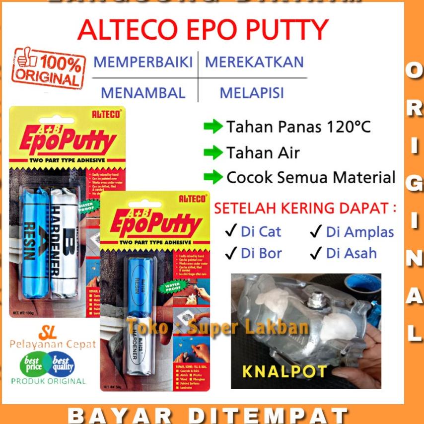 Mesin . Glue Ported Alteco Epo Putty Patch Exhaust Radiator Leaking 