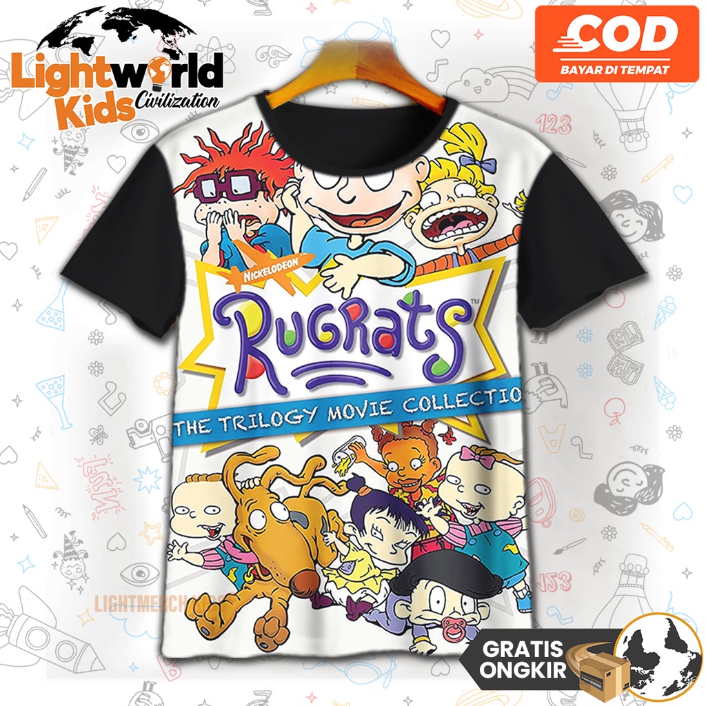 Children's 3D T-Shirt Cartoon Nickelodeon Rugrats v15 T'Shirt 3D ...