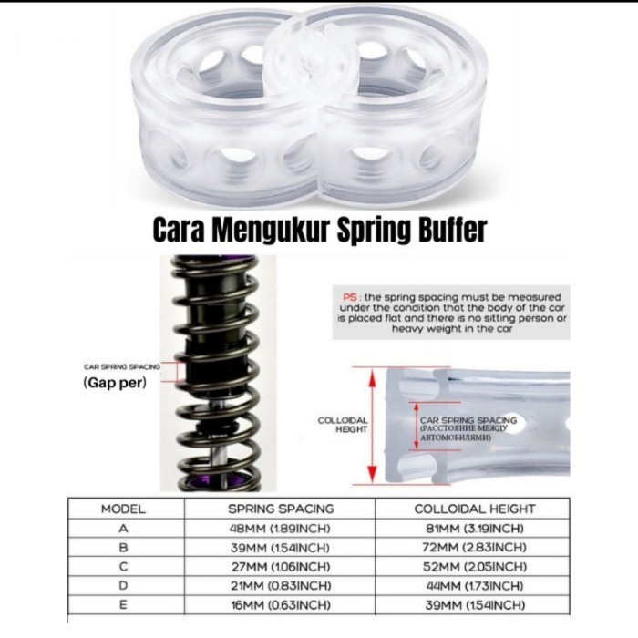 Spring Buffer Transparent Car Stabilizer Dumper Rubber Damper Type A ...