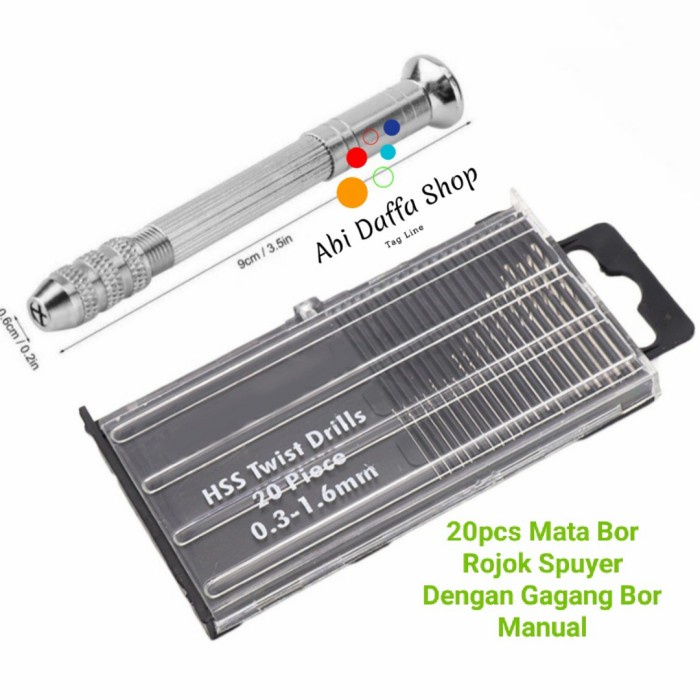 MATA Best Seller Hand Drill Mini Hand Drill+20Pcs Rojok Drill Bits ...
