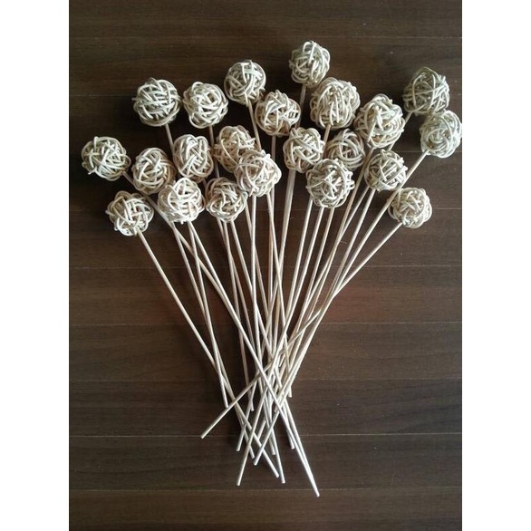25pcs Rattan Ball Sticks Rattan Ball Bamboo, Rattan Reed Diffuser Stick ...