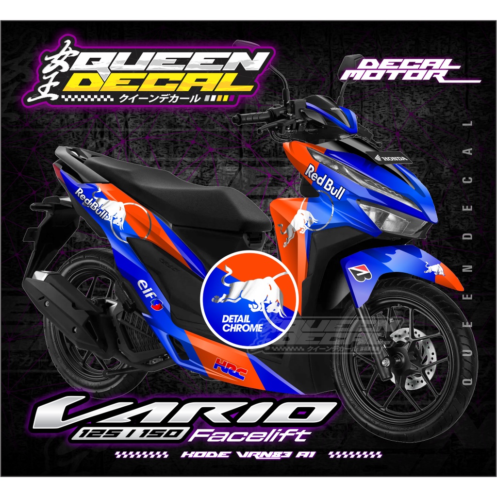 Sticker DECAL MOTOR FULLBODY CUSTOM Design FOR VARIO NEW 150 - VRN ...
