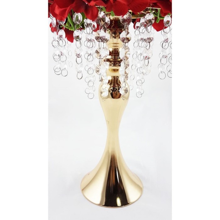Mermaid Flower Vase Centerpiece Crystal Flower Vase Holder Gold 33cm