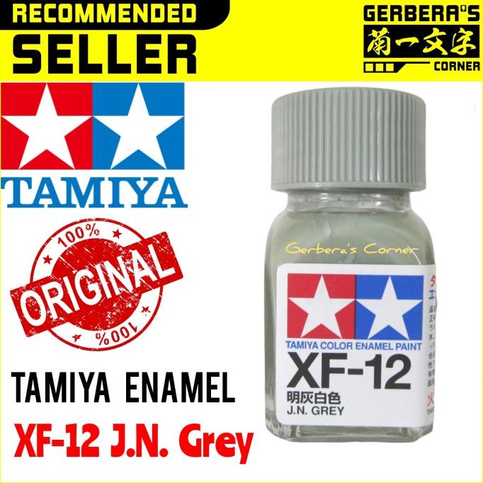 Tamiya Enamel XF12 XF12 J.N. Gray JN Gray Paint Gundam Airbrush Brush