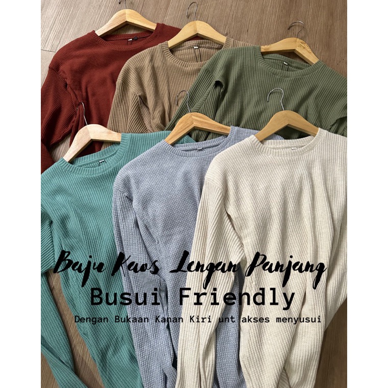 Best PRODUCT READYBASIC - BUSUI FRIENDLY T-SHIRT LONG SLEEVE WAFFLE ...