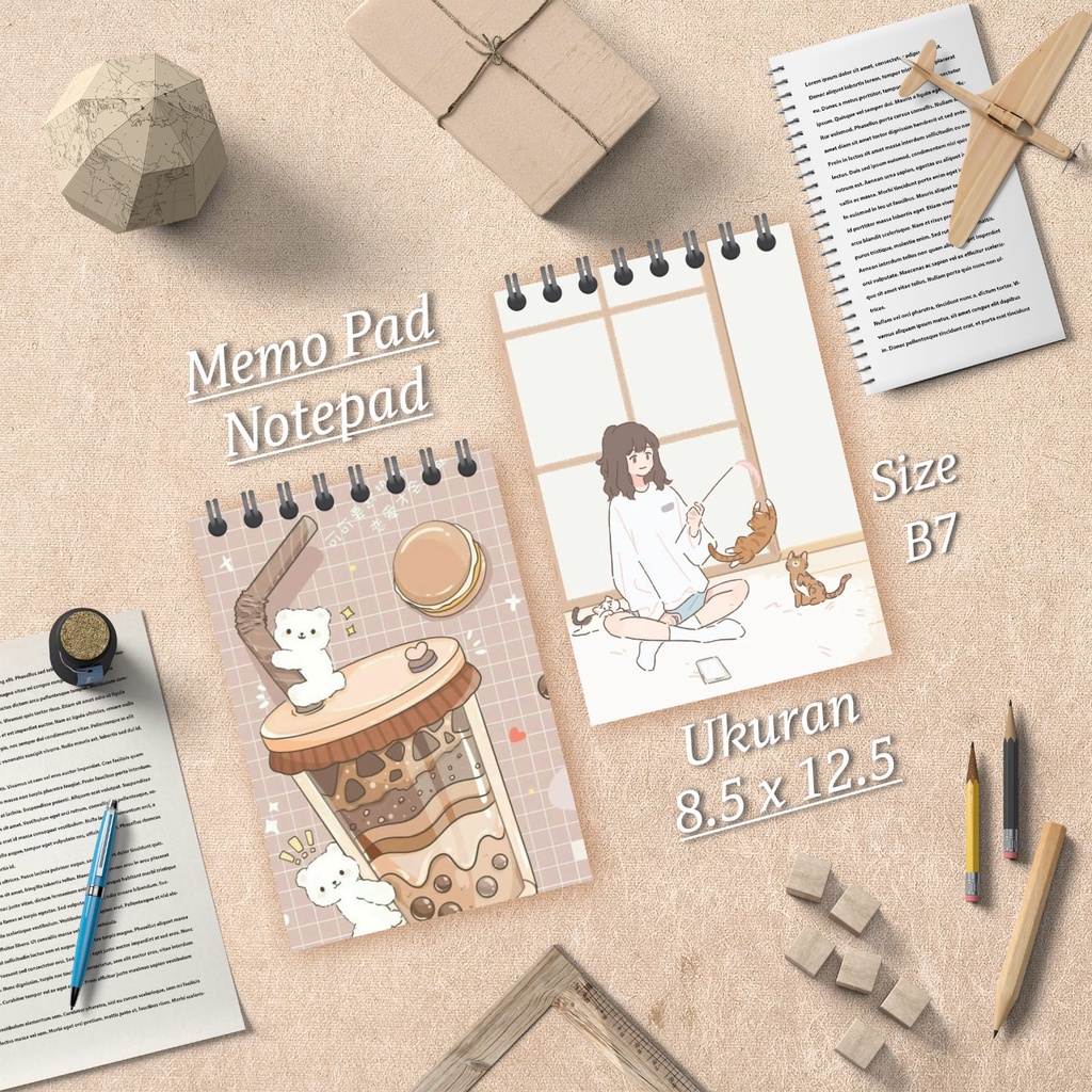 Notebook pocket mini B7 aesthetic bujo Small memopad notes | Shopee ...